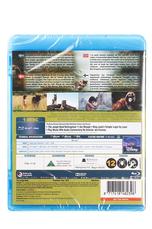 The Jungle Book - Blu-Ray - Blu-ray-levyt - 10105594981 - 1