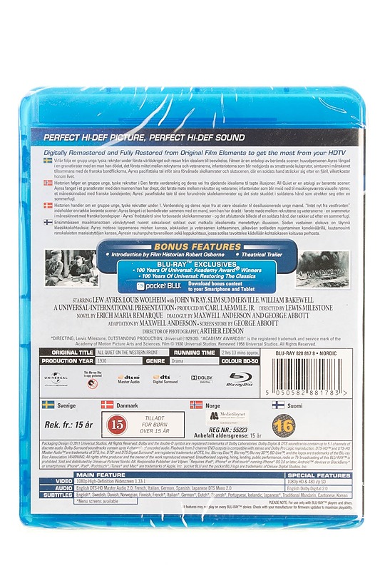 All Quiet On The Western Front - Blu-Ray - Blu-ray-levyt - 10105594989 - 1