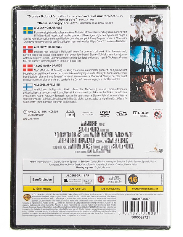 A clockwork orange - dvd - DVD-elokuvat - 10105595007 - 1