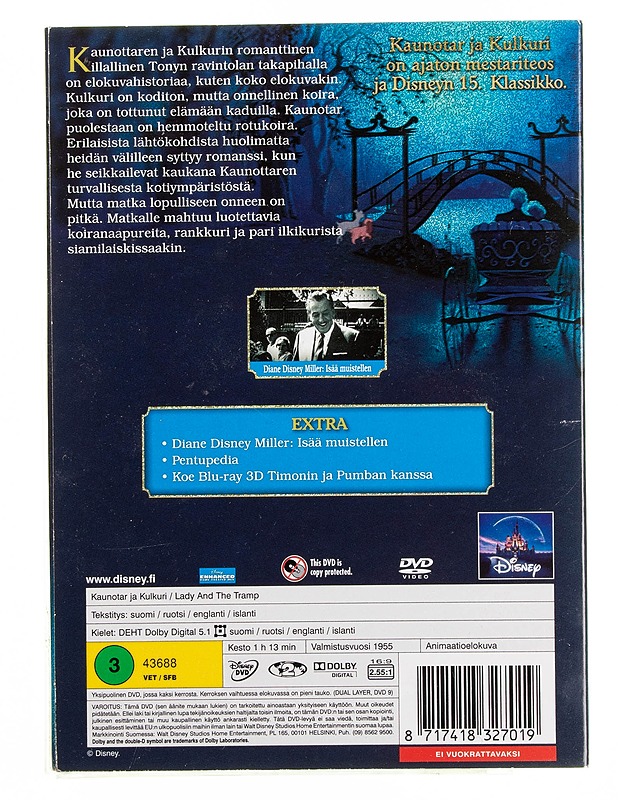 Disney : Kaunotar ja Kulkuri - DVD - DVD-elokuvat - 10105595029 - 1