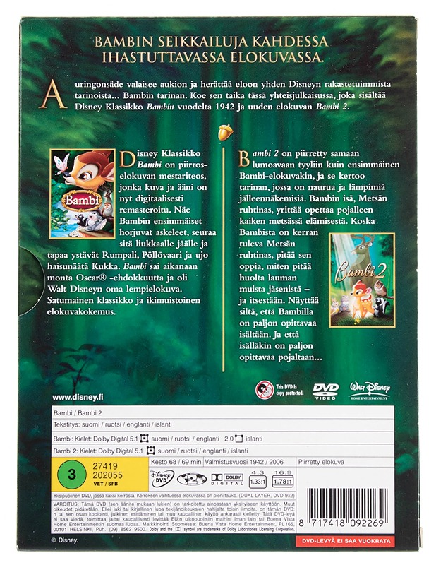 Bambi 2 - dvd - DVD-elokuvat - 10105595072 - 1