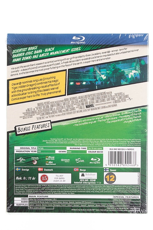 Hulk - Blu-Ray - Blu-ray-levyt - 10105595117 - 1