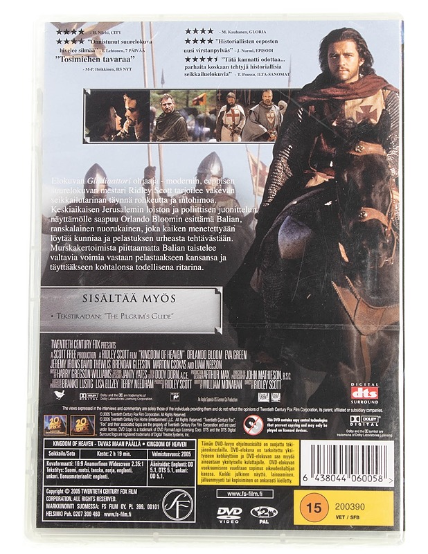 Kingdom of heaven : Taivas maanpäällä - DVD - DVD-elokuvat - 10105595159 - 1