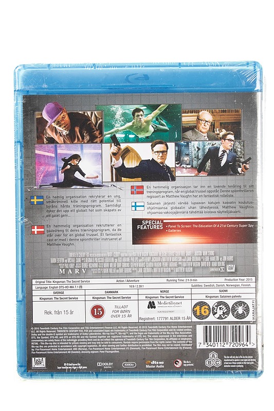 Kingsman: The Secret Service - Blu-Ray - Blu-ray-levyt - 10105595175 - 1