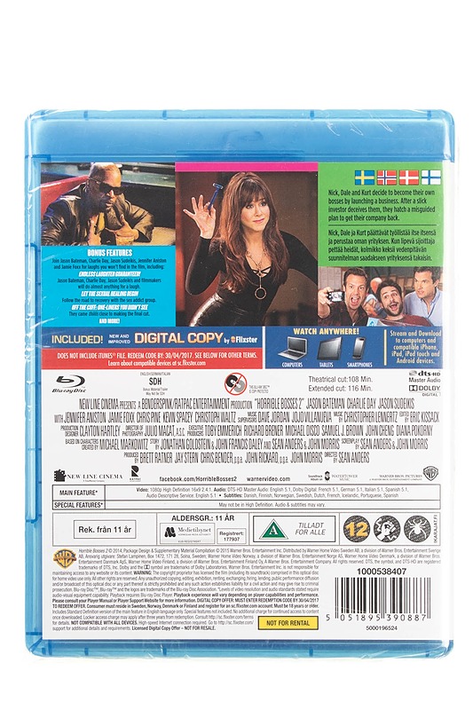 Horrible Bosses, Extended Cut - Blu-Ray - Blu-ray-levyt - 10105595191 - 1