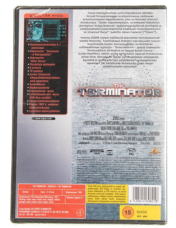 The Terminator / Tuhoaja - DVD - DVD-elokuvat - 10105595192 - 1
