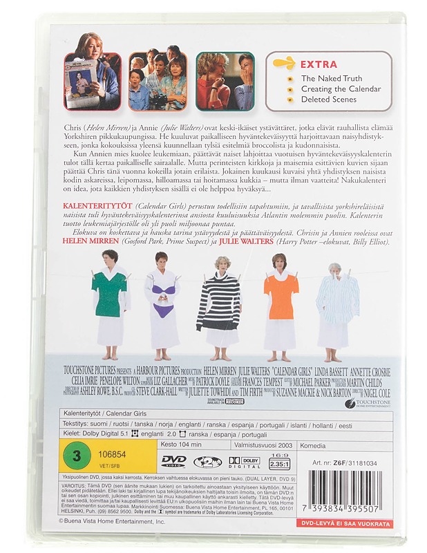 Kalenteritytöt - DVD - DVD-elokuvat - 10105595225 - 1