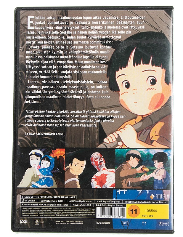 Tulikärpästen hauta / Grave of the fireflies - DVD - DVD-elokuvat - 10105595332 - 1