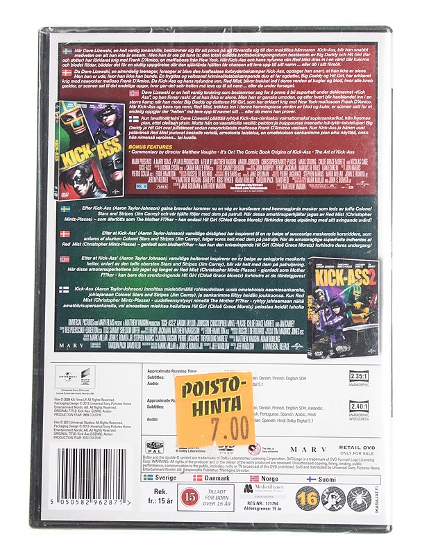 Kick-Ass & Kick-Ass 2 - DVD - DVD-elokuvat - 10105595370 - 1