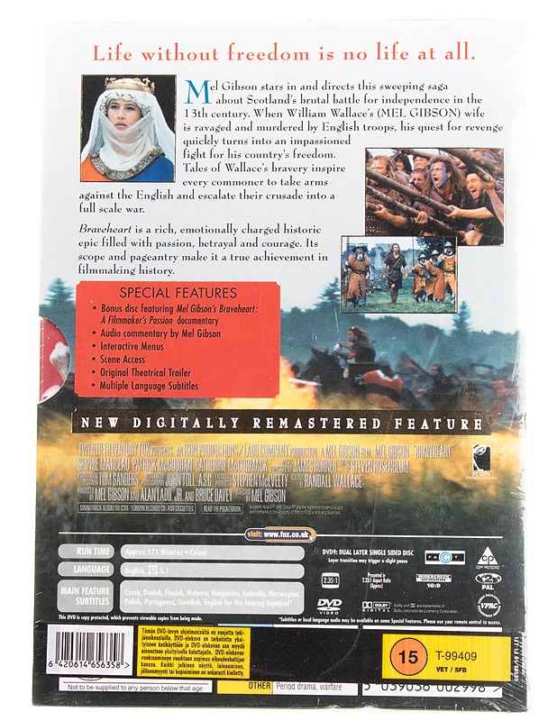 Braveheart / Taipumaton - DVD - DVD-elokuvat - 10105595378 - 1