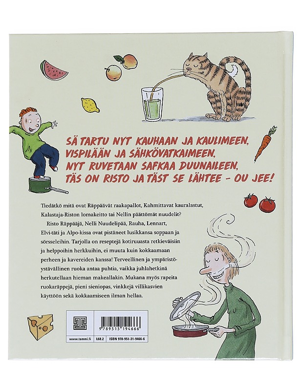 Risto Räppääjä kauhan varressa / koko perheen kokkauskirja - Nopola, Sinikka - Lastenkirjat - 10105595576 - 1