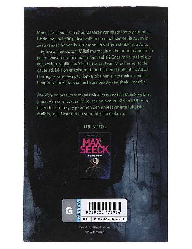 Merkitty - Seeck, Max  - Jännitys ja dekkarit - 10105595662 - 1