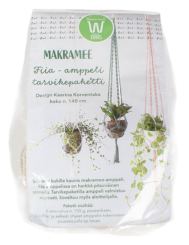 WETTERHOF Makrame Fiia-amppeli -tarvikepaketti - Käsityö - 10105595685 - 0