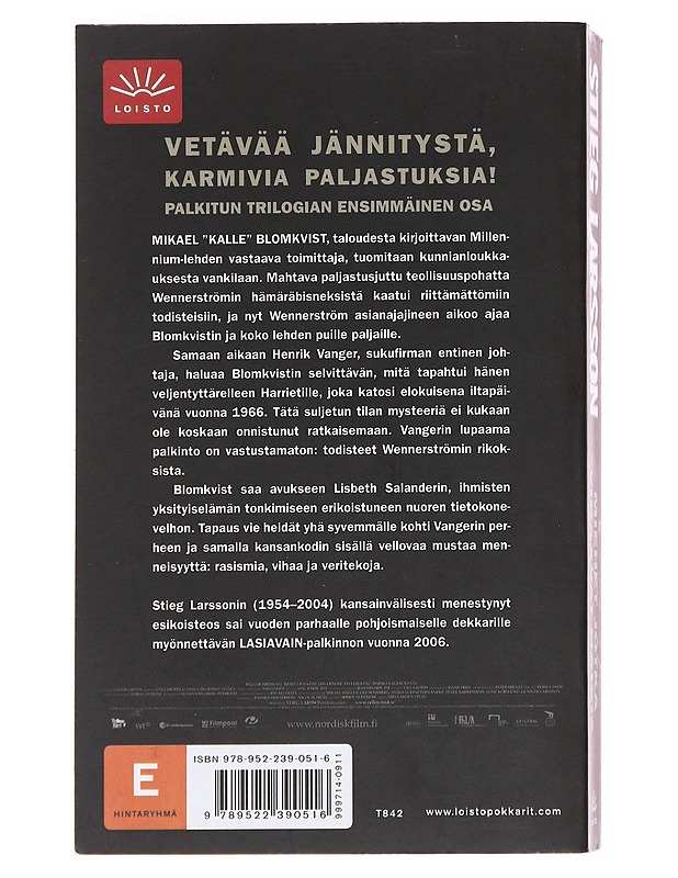 Miehet jotka vihaavat naisia - Larsson, Stieg - Romaanit ja novellit - 10105595701 - 1