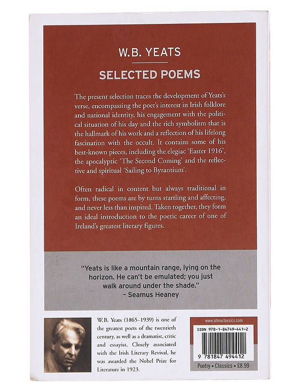 Selected Poems - Yeats, W. B. - Runot ja näytelmät - 10105595721 - 1