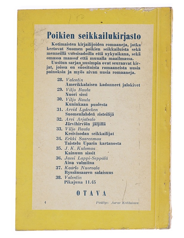 Salainen radioasema - Olli Aro - Nuorten kirjat - 10105595737 - 1