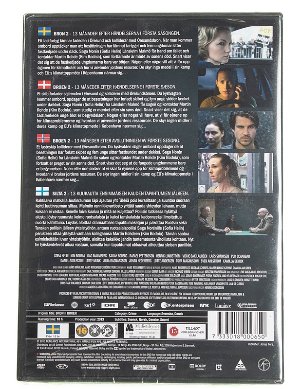 Bron II Broen / Silta 2, Kausi 2, 4 levyä - DVD - DVD-elokuvat - 10105595782 - 1