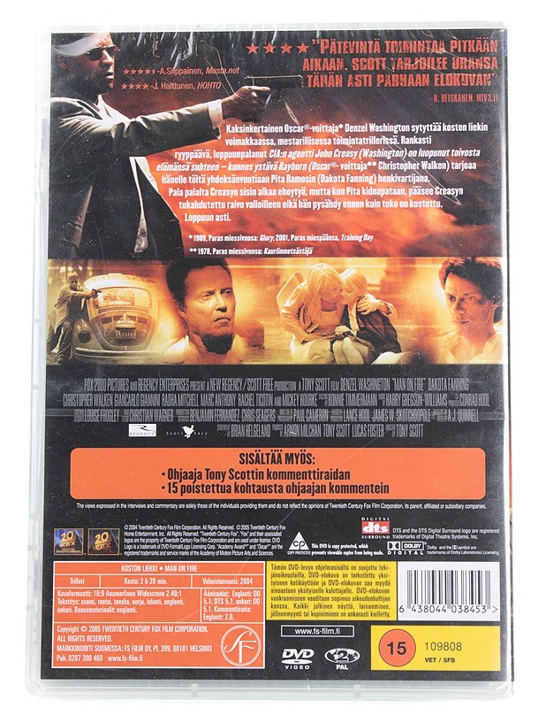 Koston liekki / Man on Fire - DVD - DVD-elokuvat - 10105595810 - 1
