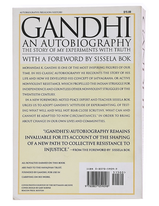 Gandhi: An Autobiography - Mohandas K. Gandhi - Elämäkerrat ja muistelmat - 10105595868 - 1
