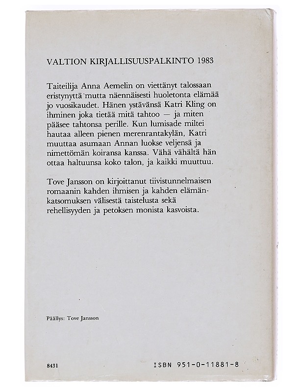 Kunniallinen petkuttaja - Jansson, Tove - Romaanit ja novellit - 10105595968 - 1