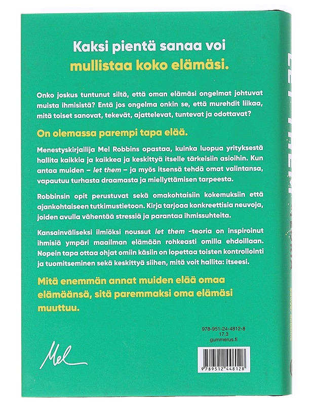 Let them-teoria: elämän mullistava menetelmä, josta miljoonat puhuvat - Robbins, Mel - Kirja lahjaksi - 10105595978 - 1