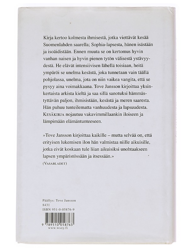 Kesäkirja - Tove Jansson - Romaanit ja novellit - 10105595981 - 1