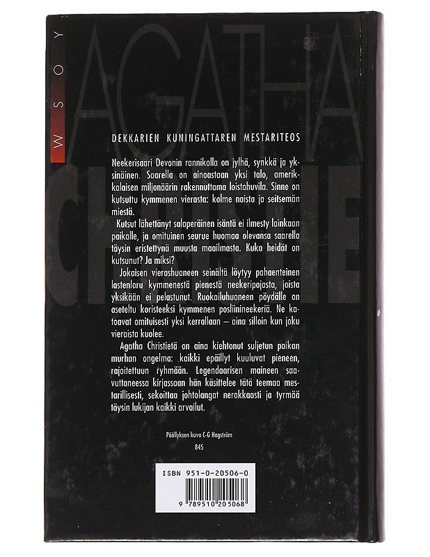 Kymmenen pientä neekeripoikaa - Christie, Agatha - Romaanit ja novellit - 10105596058 - 1