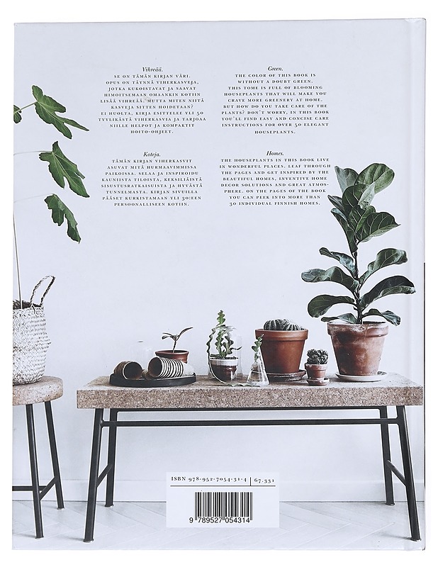 Green home book / inspiring book of plants, easy care tips & green homes = inspiraatiota, helppoja hoito-ohjeita ja kauniita vihreitä koteja - Vento, Susanna - Tietokirjat ja oppaat - 10105596187 - 1