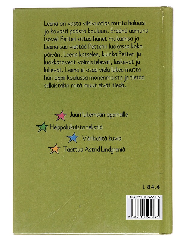 Minäkin tahdon kouluun - Lindgren, Astrid - Lastenkirjat - 10105596231 - 1