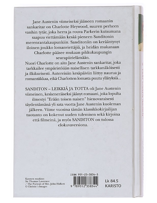 Sanditon / leikkiä ja totta - Austen, Jane - Romaanit ja novellit - 10105596261 - 1