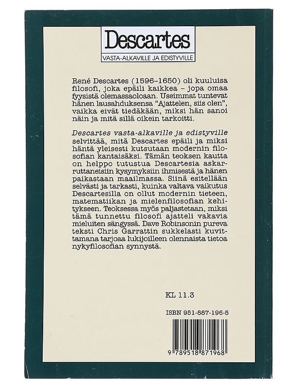 Descartes vasta-alkaville ja edistyneille - Robinson, Dave - Tietokirjat ja oppaat - 10105596297 - 1