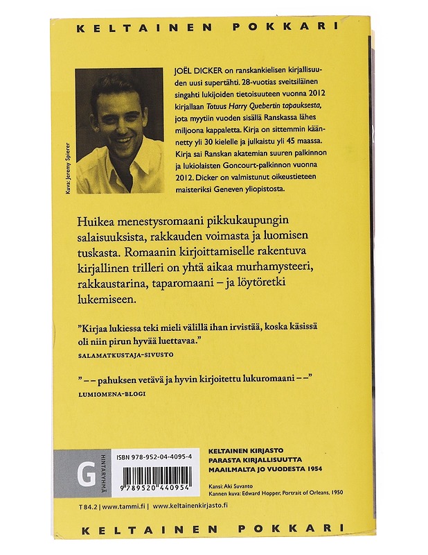 Totuus Harry Quebertin tapauksesta - Dicker, Joël - Romaanit ja novellit - 10105596412 - 1