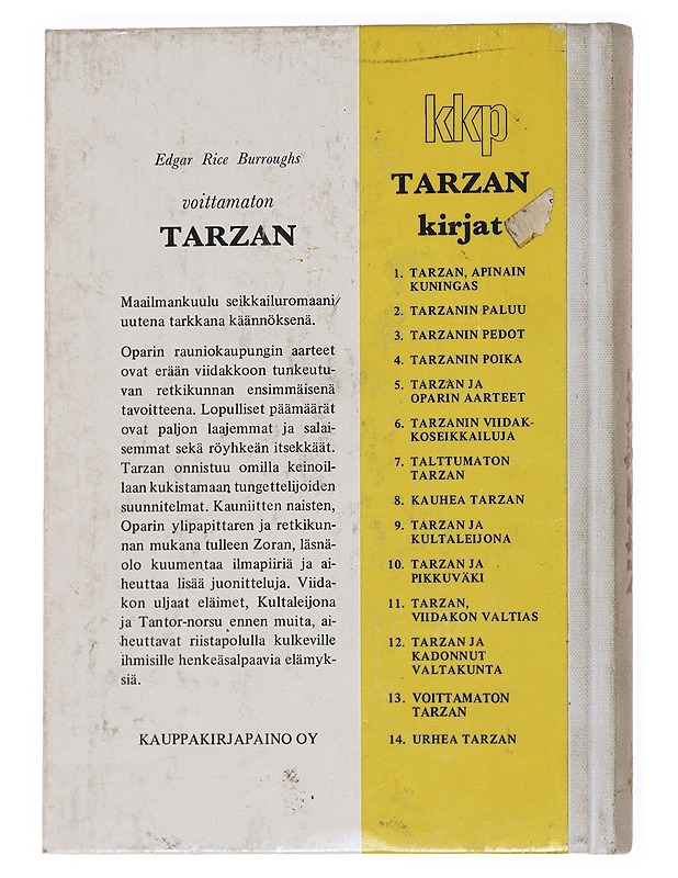 Voittamaton Tarzan - Edgar Rice Burroughs - Romaanit ja novellit - 10105596421 - 1