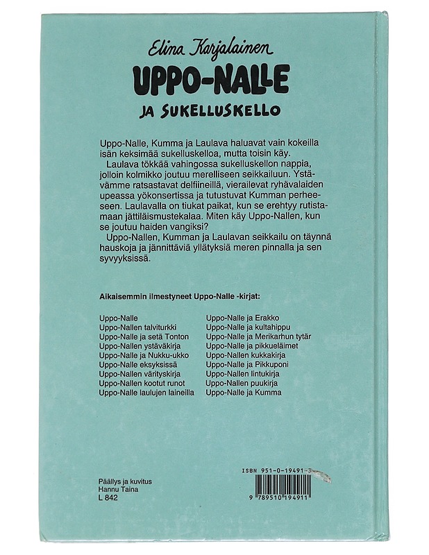 Uppo-Nalle ja sukelluskello - Karjalainen, Elina - Lastenkirjat - 10105596451 - 1