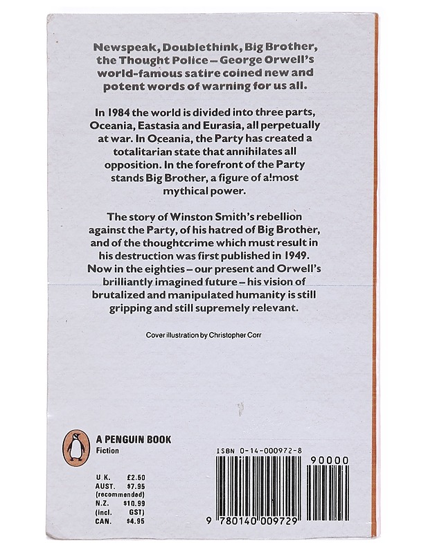 Nineteen eighty-four / a novel - George Orwell - Romaanit ja novellit - 10105596441 - 1