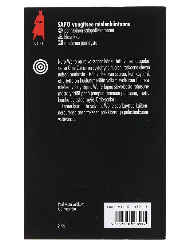 Murha makuuhuoneessa - Stout, Rex - Romaanit ja novellit - 10105596478 - 1