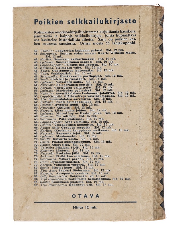 Kagaali - Nuorvala, Kaarlo - Historiakirjat - 10105596476 - 1