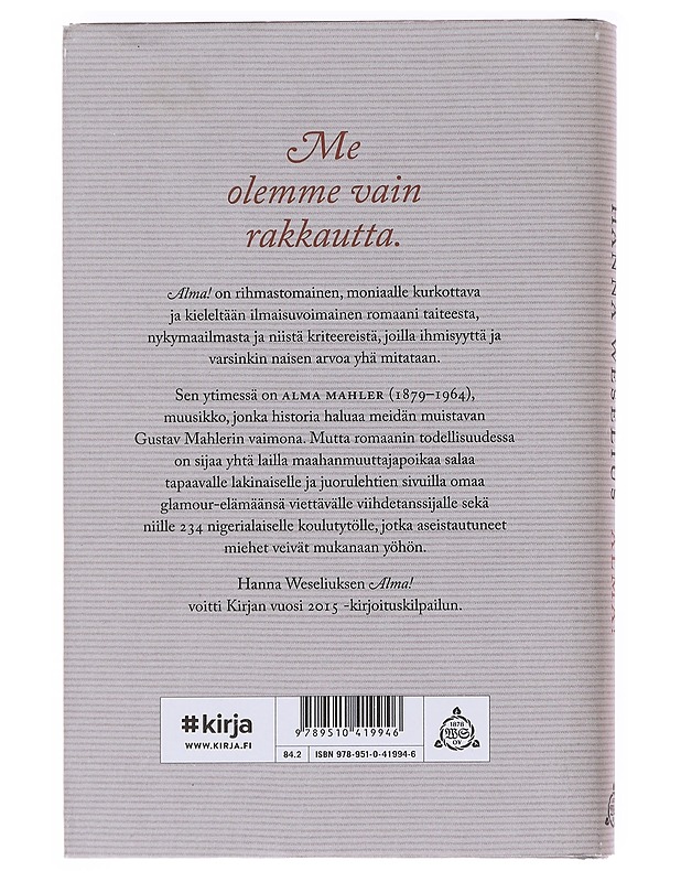 Alma! / romaani - Hanna Weselius - Romaanit ja novellit - 10105596477 - 1