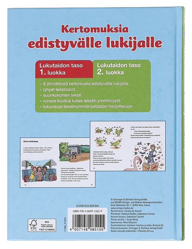 Kertomuksia edistyvälle lukijalle : 2. luokka - Kessel, Carola von - Lastenkirjat - 10105596639 - 1