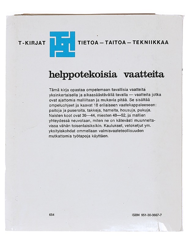 Helppotekoisia vaatteita - Axén, Gunila - Harrastekirjat - 10105596652 - 1