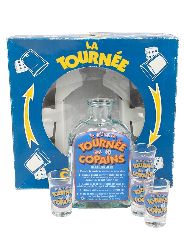 LA TOURNÉE DES COPAINS juomapeli, 4 osaa - Tarjoiluastiat - 10105596723 - 0