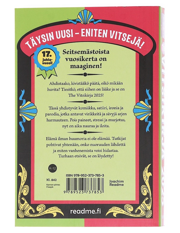 The vitsikirja 2025 - Joachim Readme - Romaanit ja novellit - 10105596729 - 1