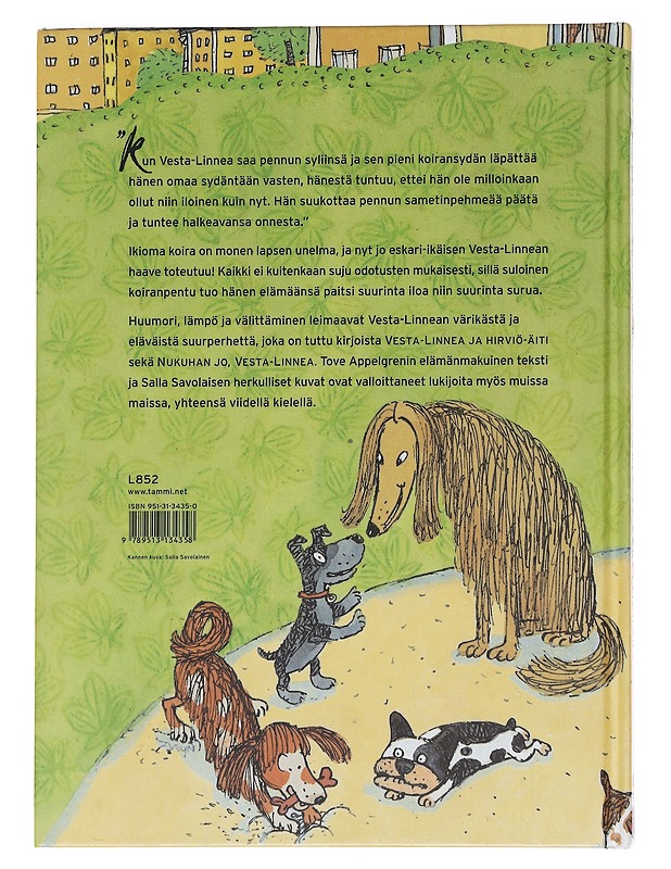 Vesta-Linnea ja samettikuono - Appelgren, Tove - Lastenkirjat - 10105596923 - 1