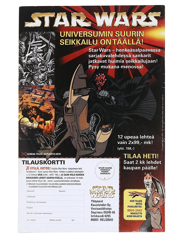 Star Wars Muukalainen  2000/11 - Sarjakuvat - 10105596972 - 1