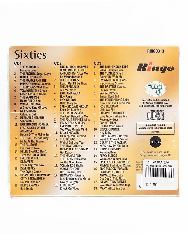 Eri esittäjiä - Sixties - 3 CD:tä  - CD-levyt - 10105597023 - 1