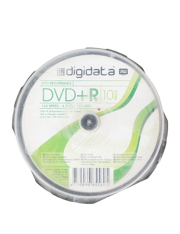 DIGIDATA DVD+R-levyjä 10 kpl  - Muu elektroniikka - 10105597034 - 1