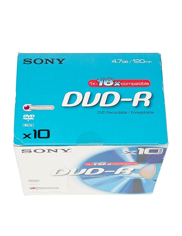 SONY DVD-R-levyjä 10 kpl  - Muu elektroniikka - 10105597038 - 1