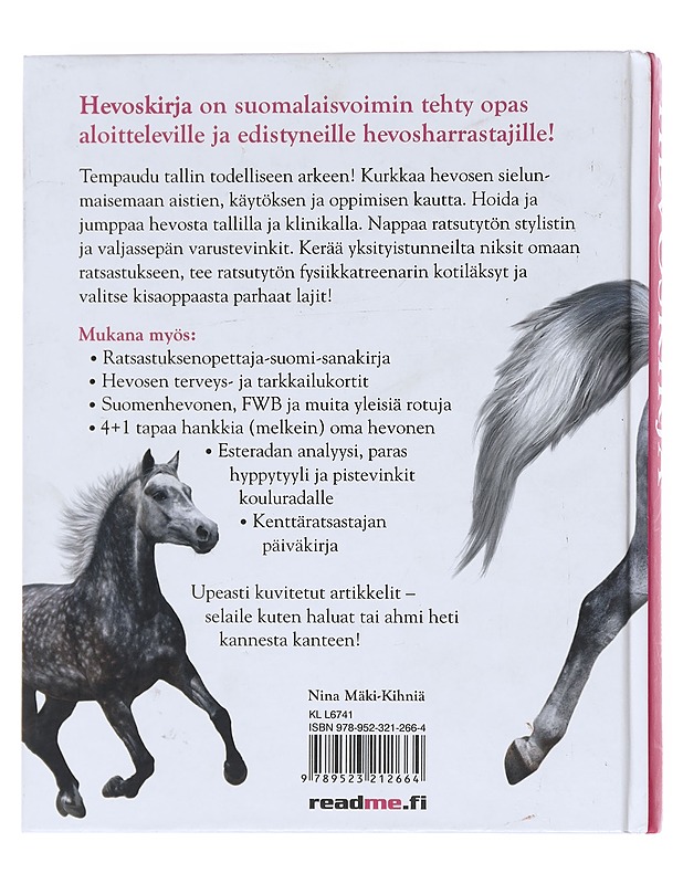 Hevoskirja / tallielämä, hoito, ratsastus, varusteet, elekieli - Nina Mäki-Kihniä - Lastenkirjat - 10105597227 - 1