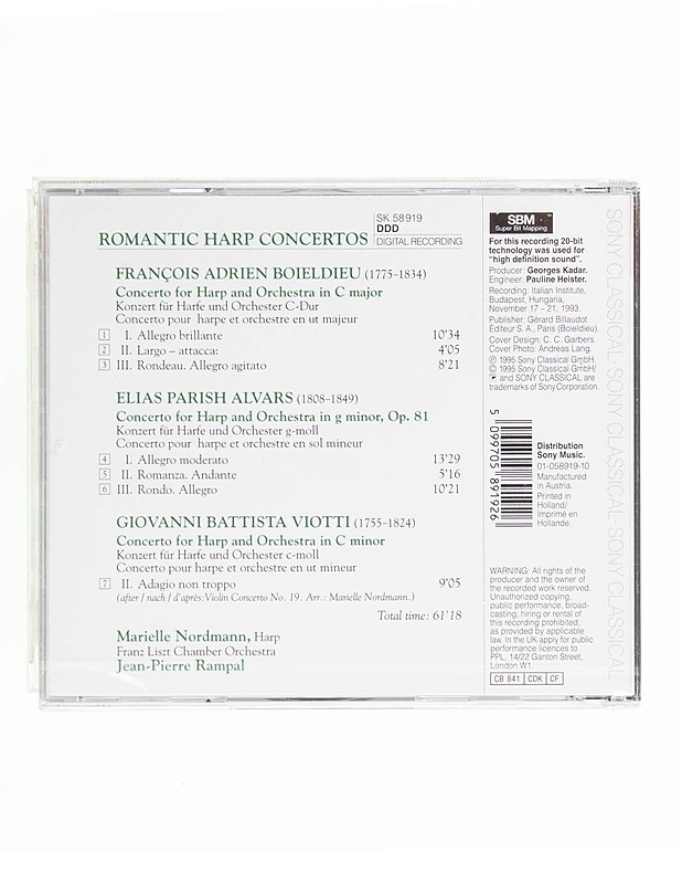 Marielle Nordmann - Romantic Harp Concerts - CD  - CD-levyt - 10105597228 - 1