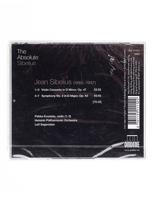 Pekka Kuusisto & Helsinki Philharmonic Orchestra - The Absolute Sibelius - CD  - CD-levyt - 10105597238 - 1